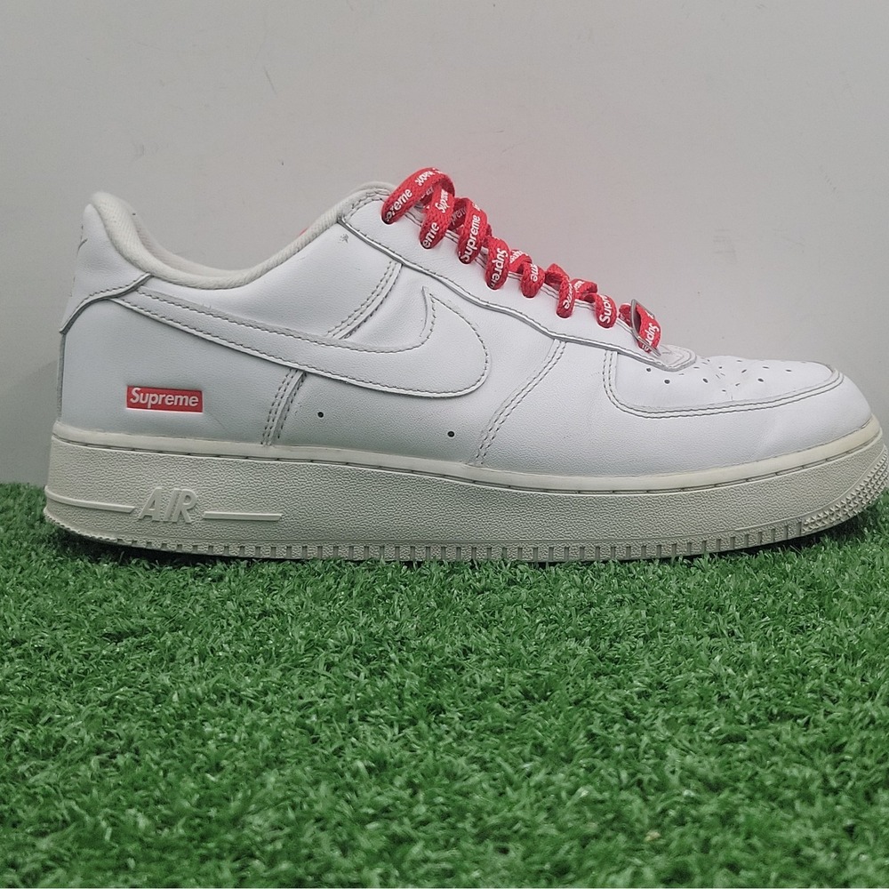 Nike x Supreme Air Force 1 Low Shoes Men's Size 9 White Daily AF1 (CU9225-100)